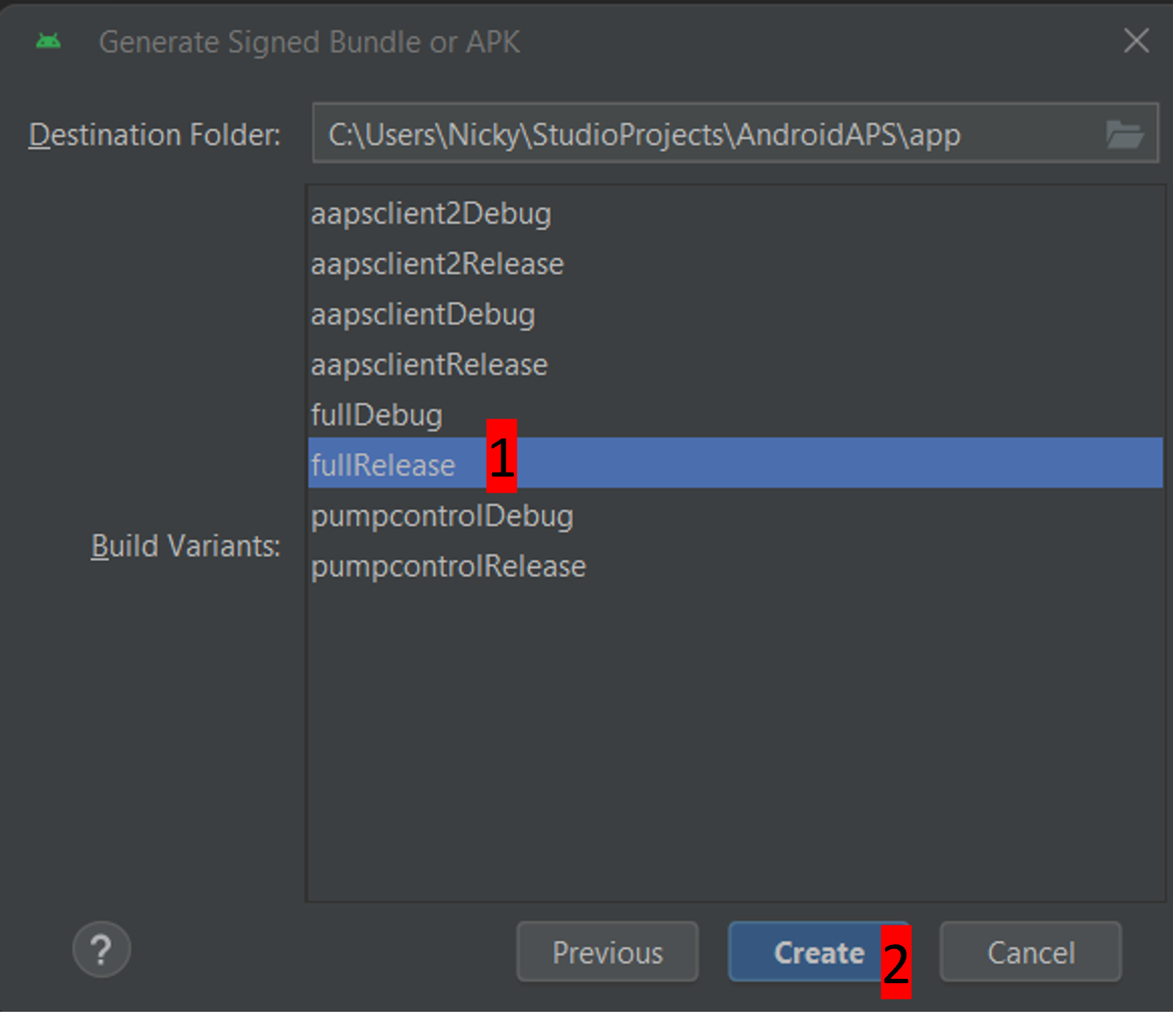 Select build variant