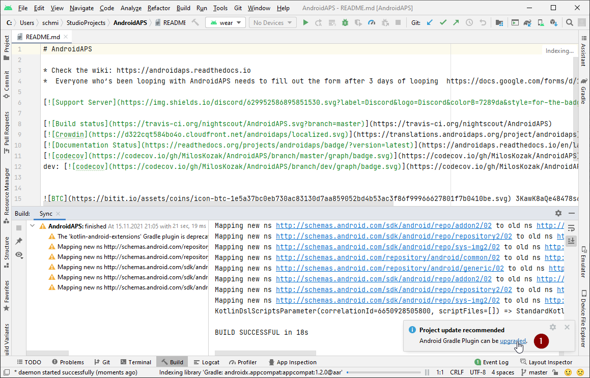 Kein Gradle Update
