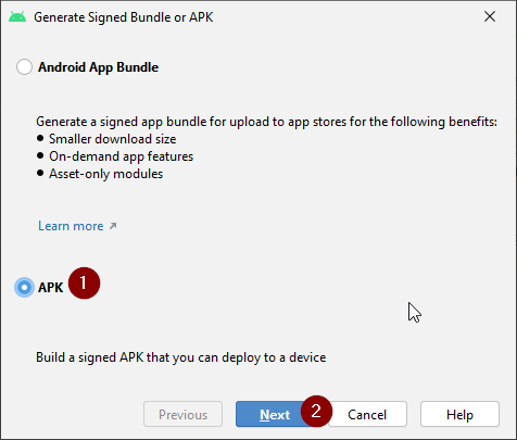 APK statt Bundle