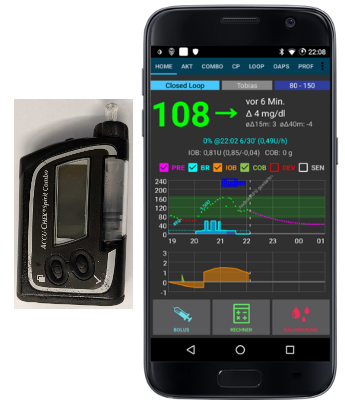 Combo sollte sich direkt bei dem Smartphone befinden