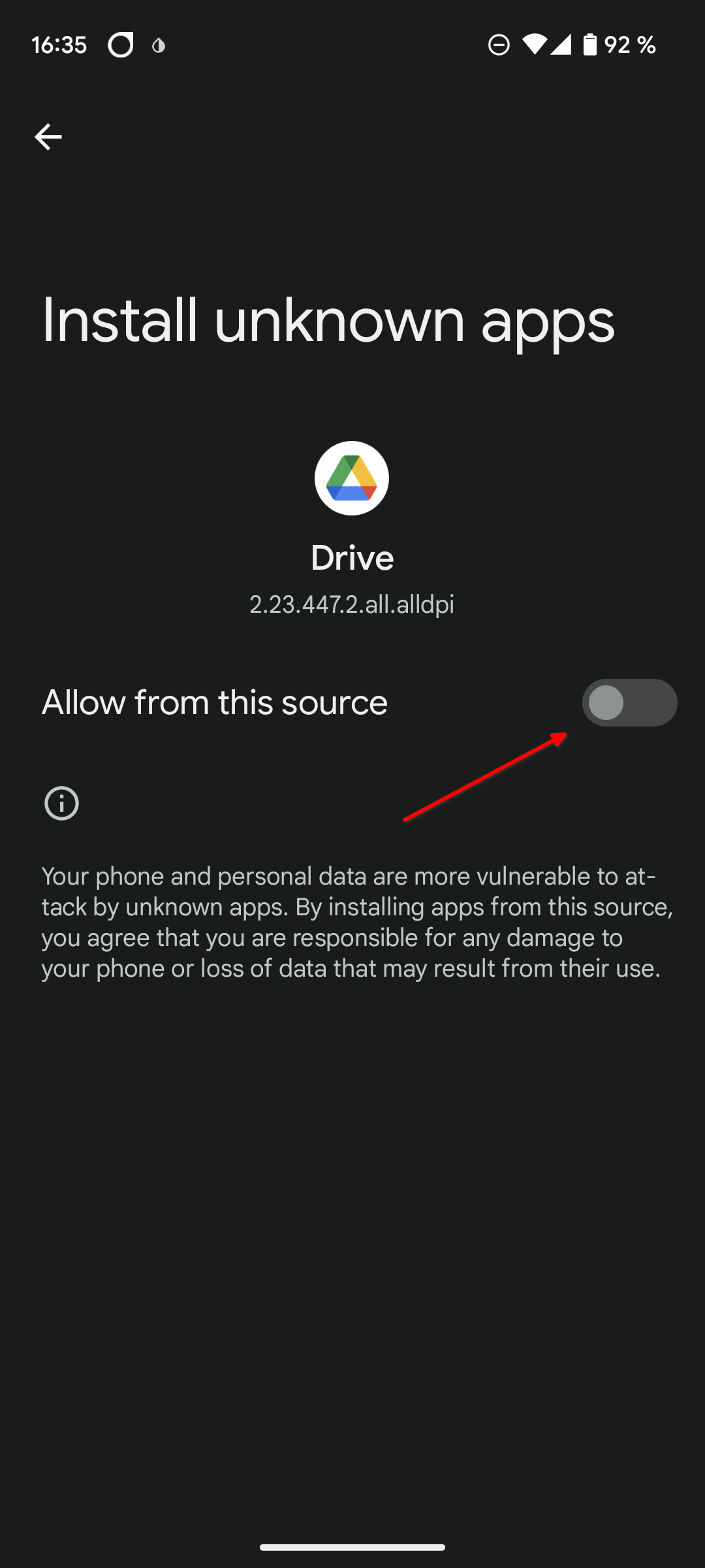 Security Notice Google Drive
