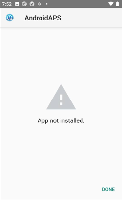 Smartphone Meldung App nicht installiert