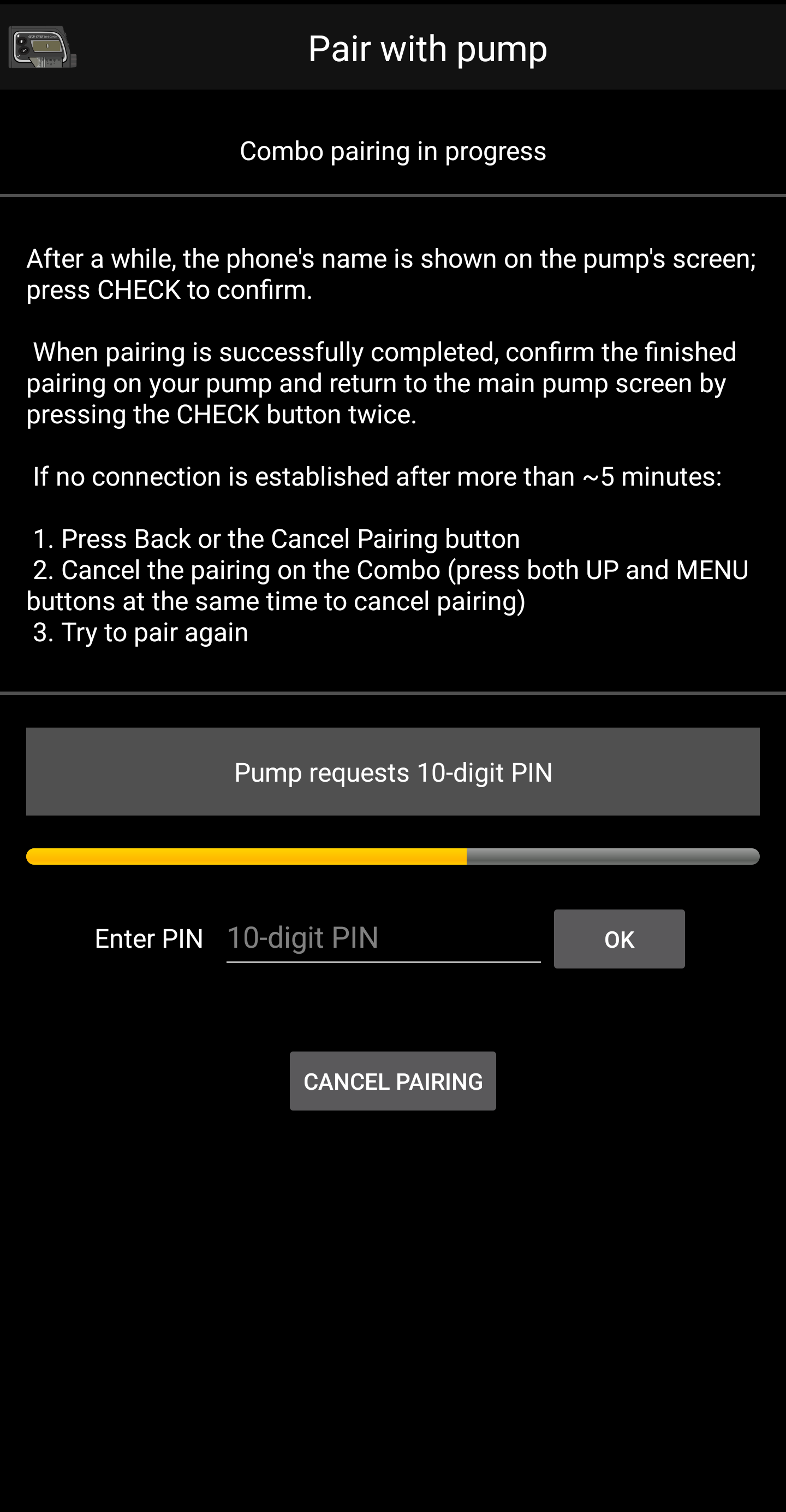 Screenshot Combo Pairing UI 4