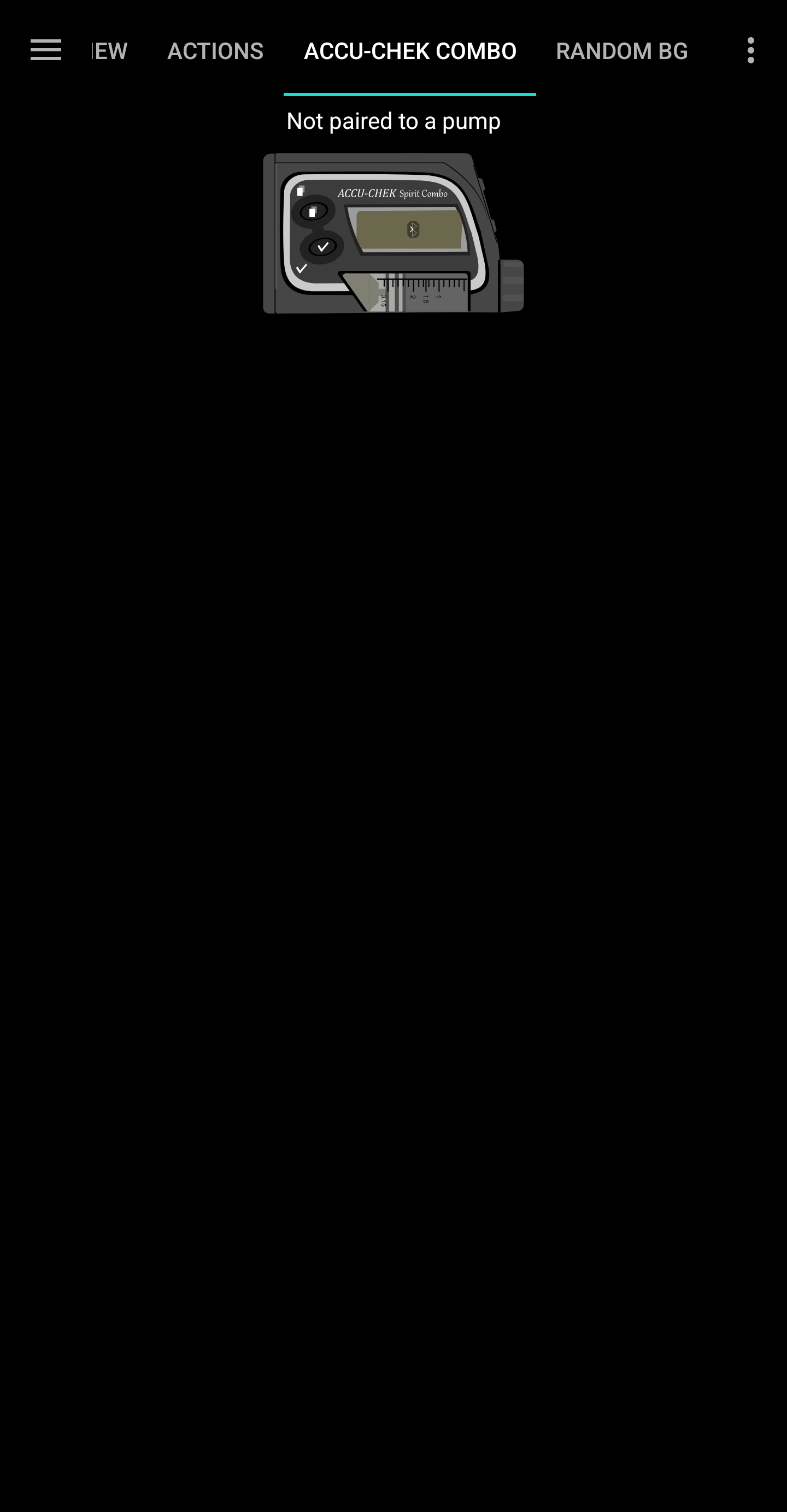 Screenshot von Accu-Chek Combo Tab (ungekoppelt)
