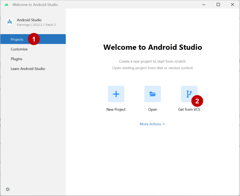 Android Studio wizard