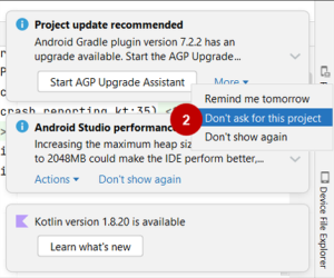 No gradle update