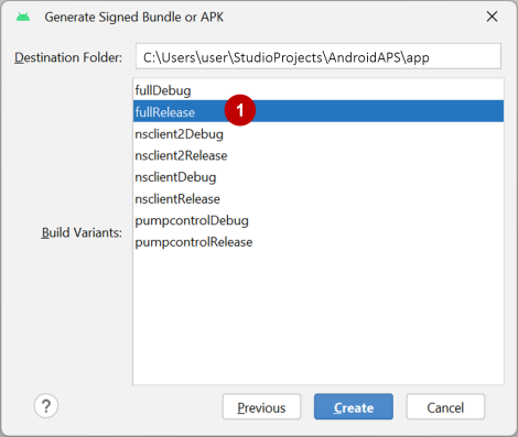 Select build variant