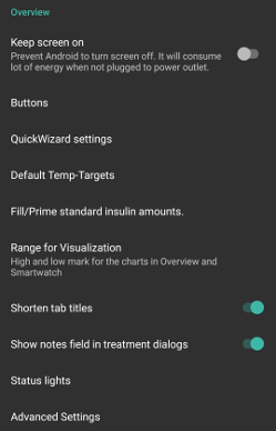 Preferences > Overview